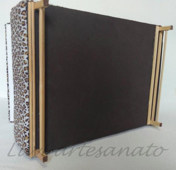 Cama Baú de casal oncinha para boneca Barbie