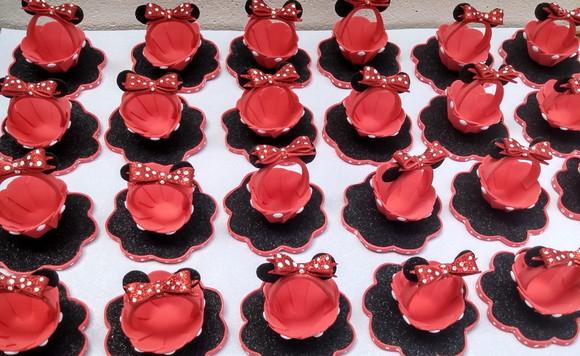 Cestinha Minnie para Docinhos de 20g