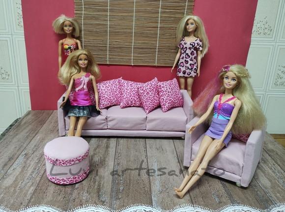 Jogo de Sofa para Boneca Barbie