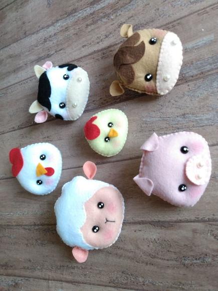 Kit Bichinhos Fazendinha em Feltro
