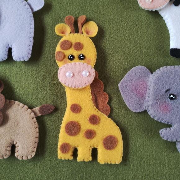 Kit Bichinho Safari em Feltro (apliques)