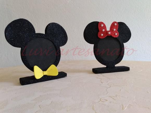 Porta retrato Mickey ou Minnie em eva
