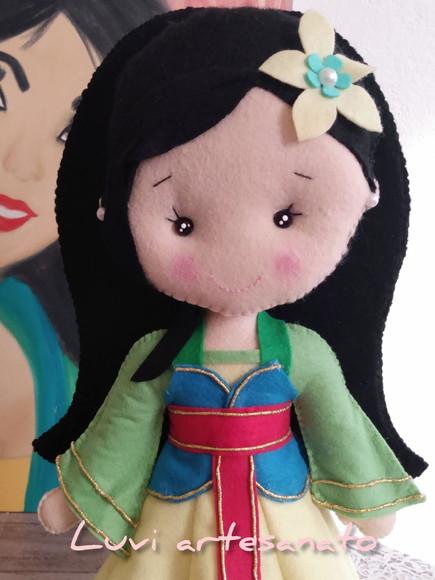 Princesa Mulan em feltro
