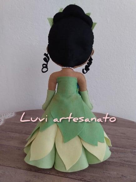 Princesa Tiana em Feltro