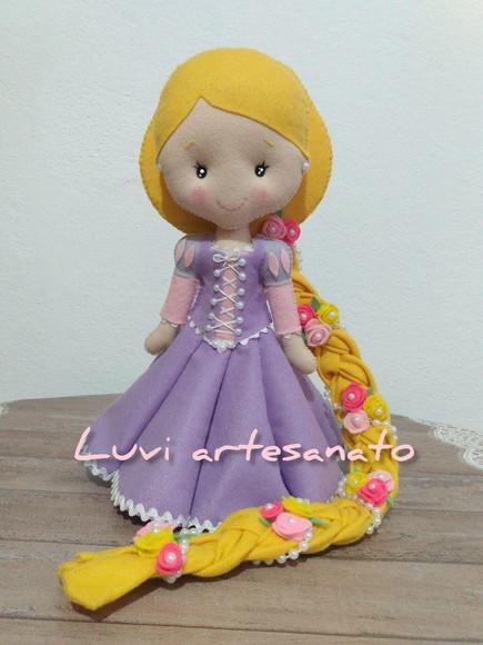 Princesa Rapunzel em feltro