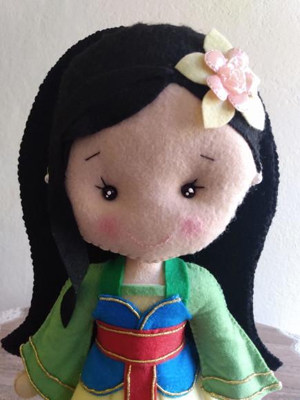 Princesa Mulan em feltro