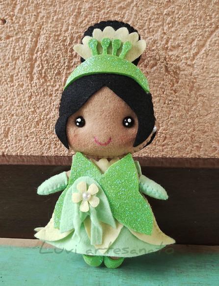 Princesa Tiana em Feltro