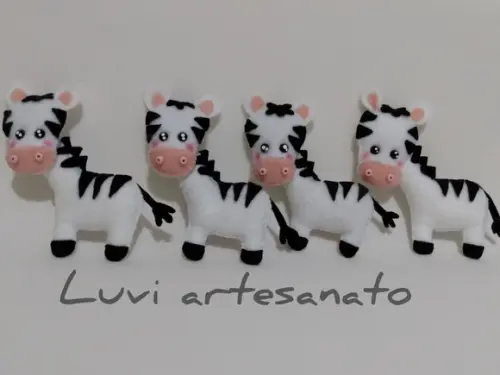 Bichinho Safari Em Feltro (zebra)