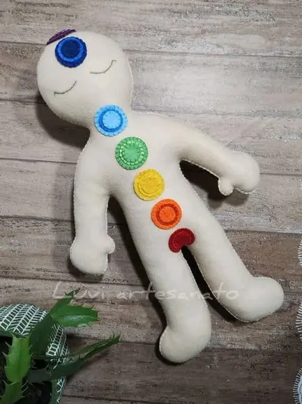 Boneco Chákras para Reiki