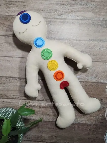 Boneco Chákras para Reiki