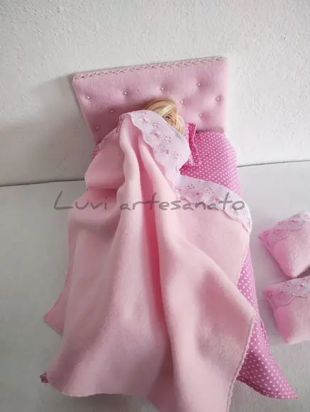 Cama Baú de Casal para Boneca Barbie