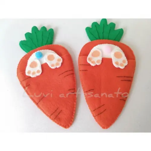Kit Cenoura Porta Chocolate em Feltro