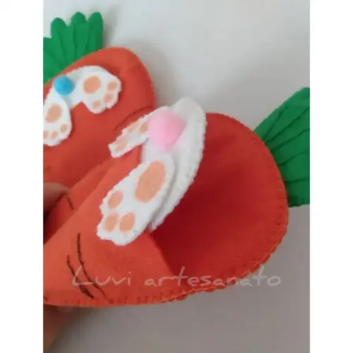 Kit Cenoura Porta Chocolate em Feltro