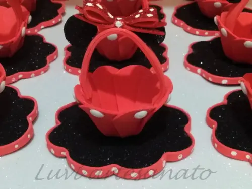 Cestinha Minnie para Docinhos de 20g