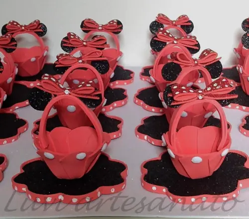 Cestinha Minnie para Docinhos de 20g
