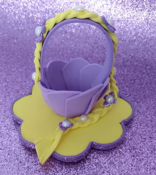 Cestinha Rapunzel para Docinhos de 20g