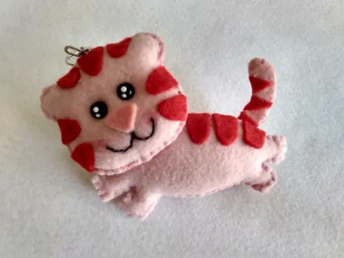 Chaveiro De Bichinho Safari Em Feltro ( Tigre)