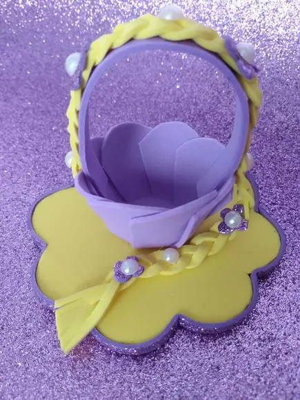 Cestinha Rapunzel para Docinhos de 20g