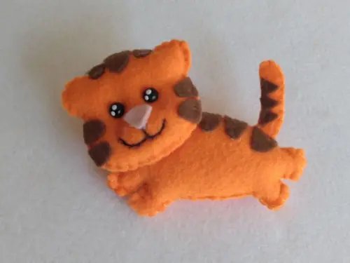 Chaveiro De Bichinho Safari Em Feltro ( Tigre)