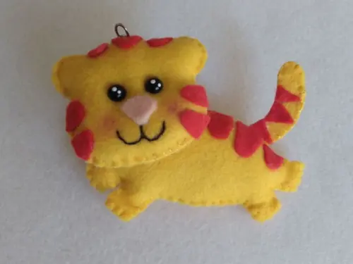 Chaveiro De Bichinho Safari Em Feltro ( Tigre)