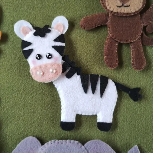 Kit Bichinho Safari em Feltro (apliques)