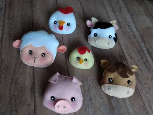 Kit Bichinhos Fazendinha em Feltro