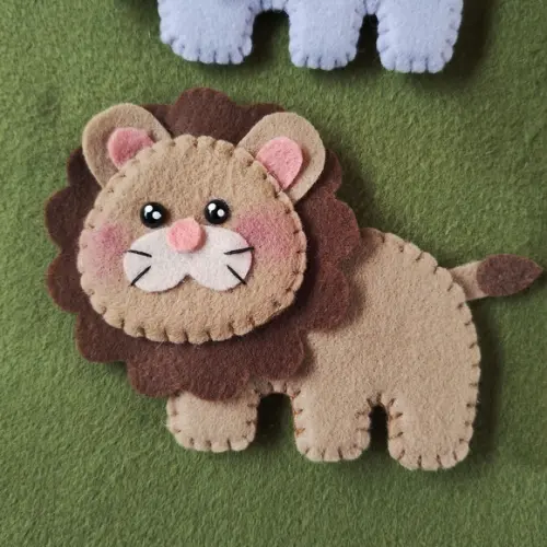 Kit Bichinho Safari em Feltro (apliques)