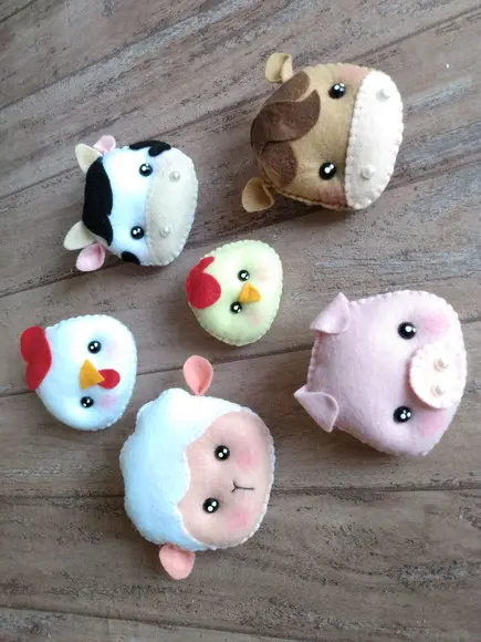 Kit Bichinhos Fazendinha em Feltro