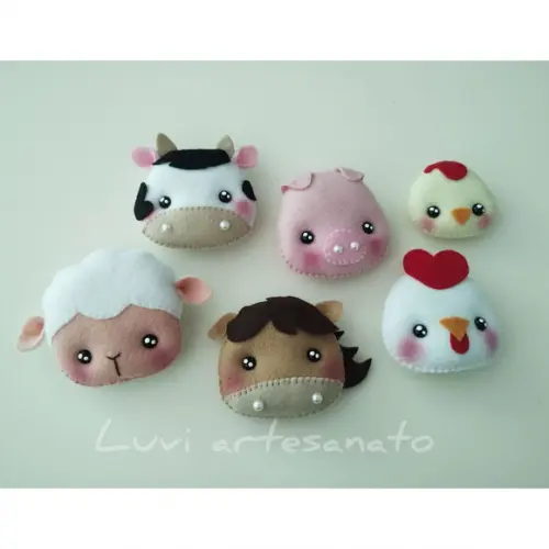 Kit Bichinhos Fazendinha em Feltro