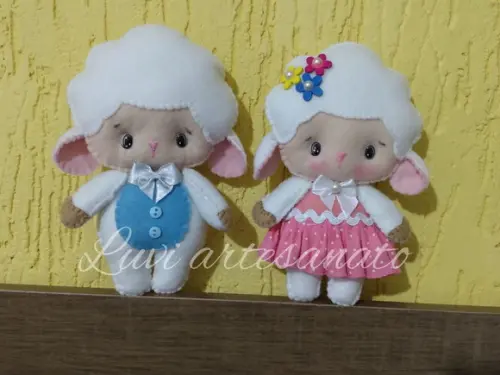Kit Ovelhinhas em Feltro ( Casal)