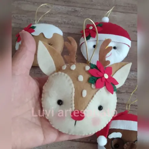 Kit Pingente Natalino em Feltro