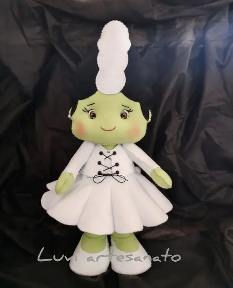 Noiva do Frankstein Boneco em Feltro