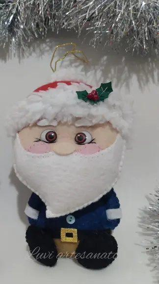 Papai Noel ( Pingente) em Feltro
