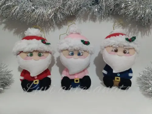 Papai Noel ( Pingente) em Feltro