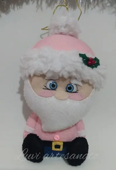 Papai Noel ( Pingente) em Feltro