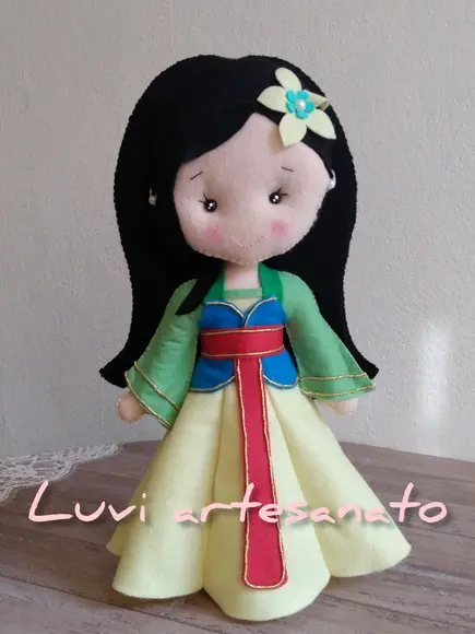 Princesa Mulan em feltro