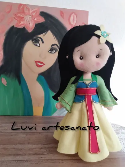 Princesa Mulan em feltro