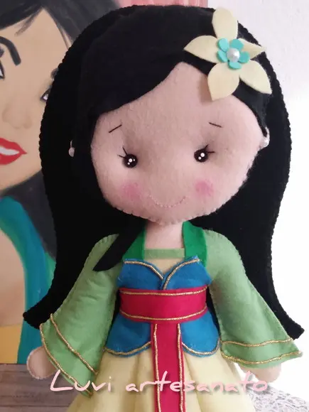 Princesa Mulan em feltro