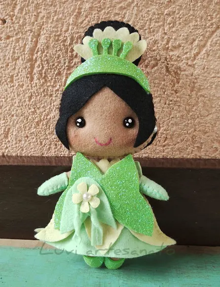Princesa Tiana em Feltro