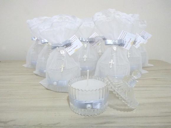 Vela Aromática Lembrancinha Eucaristia/batizado Bomboniere