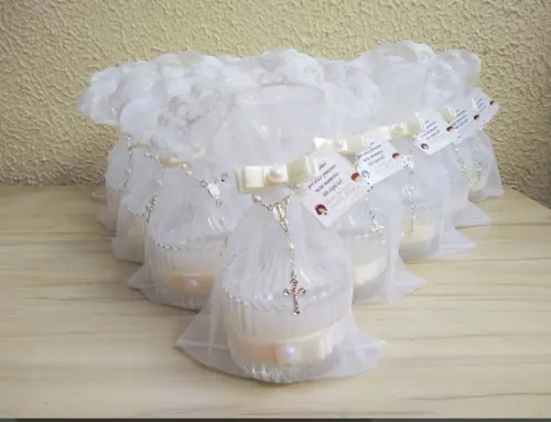 Lembrancinha Eucaristia Vela Aromática Vidro Personalizada