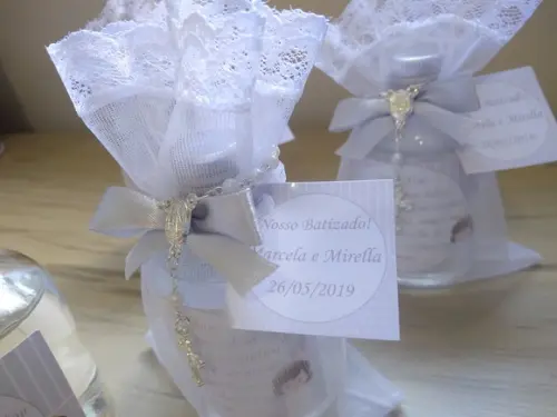 Lembrancinha de Batizado Gêmeas
