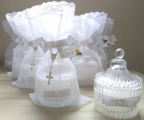 Vela Aromática Lembrancinha Eucaristia/batizado Bomboniere