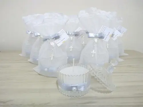 Vela Aromática Lembrancinha Eucaristia/batizado Bomboniere