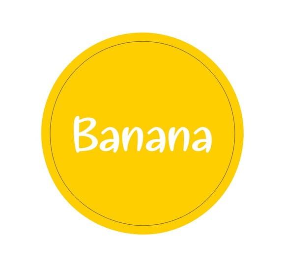 Adesivo redondo c/2cm banana