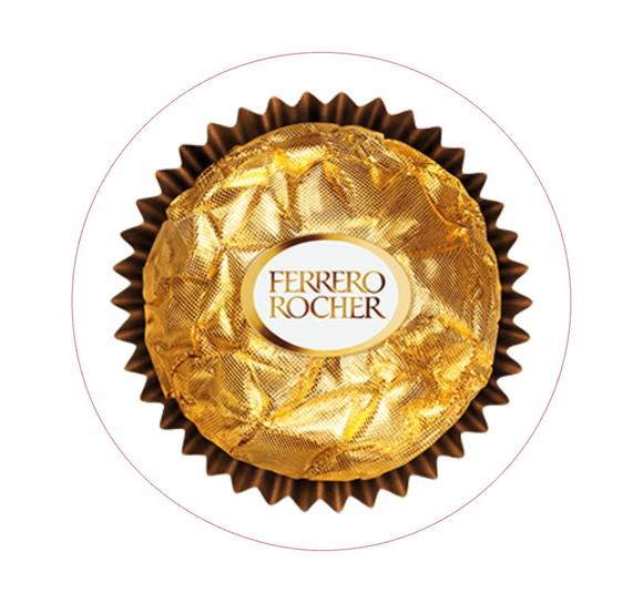 Adesivo redondo c/2cm ferrero rocher