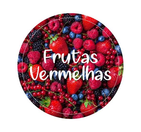 Adesivo redondo c/2cm frutas vermelhas
