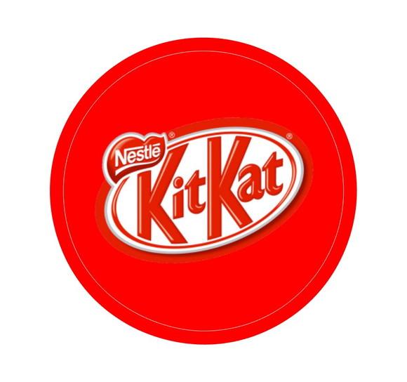 Adesivo redondo c/2cm kit kat