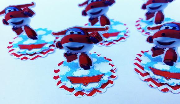 Apliques para latinha ou caixa acrilica Super Wings
