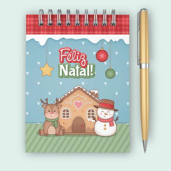 Bloquinho A6 com Caixinha de Natal